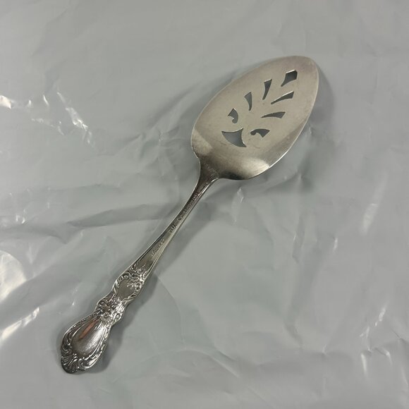 Vintage Rogers Bros Heritage Dessert Cake Pie Slicer Server Silver Plate 8.5" - Picture 2 of 8